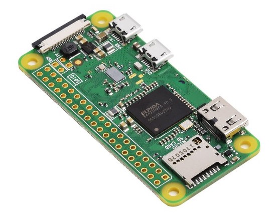 Photo of a Raspberry Pi Zero W module